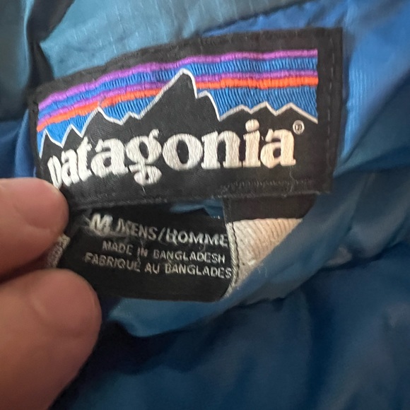 Men's Patagonia Goose Down Insulated Navy Blue Jacket Size Medium M - Picture 2 of 7